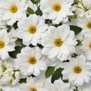 flowers with white background