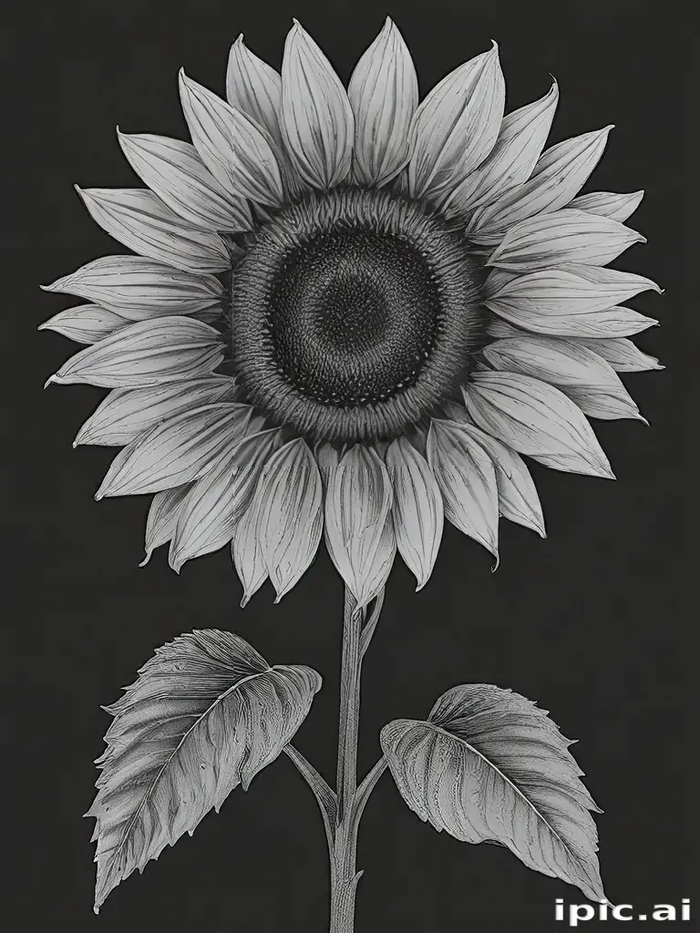 sunflower outline