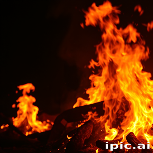 background with fire
