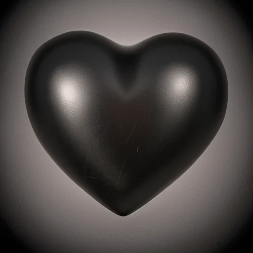 a picture of a black heart