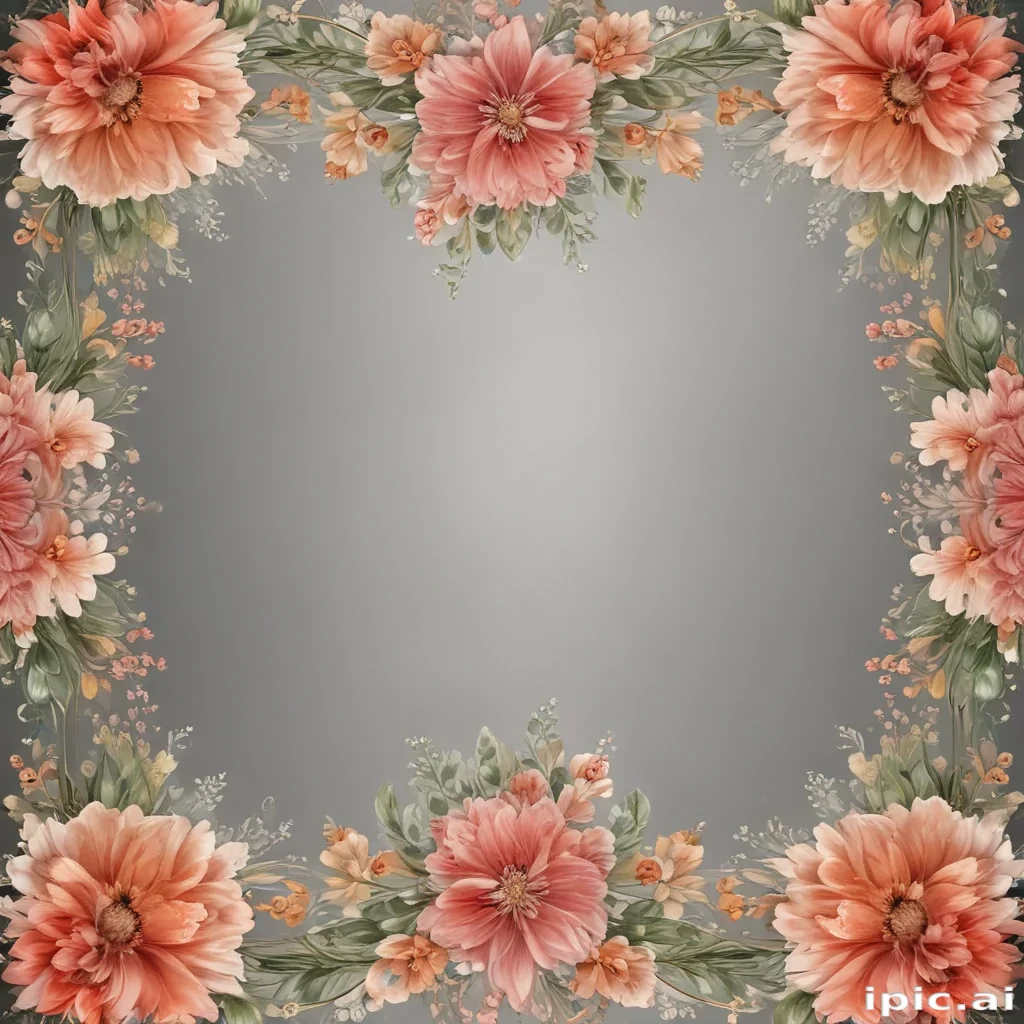 transparent floral border
