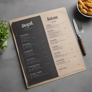 menu mockup free