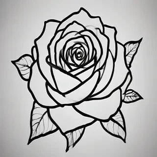 rose outline