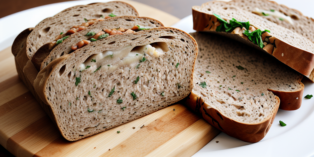 savory bits on rye bread
