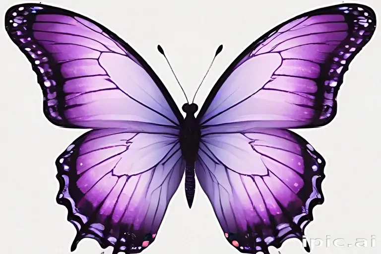 purple butterfly clipart