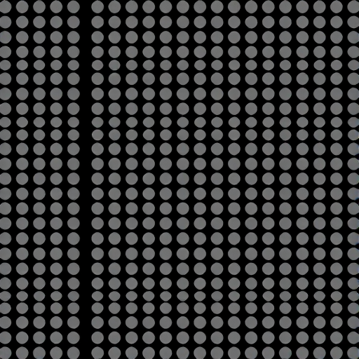 Create a seamless pattern of evenly spaced gray dots on a black background, captured with a Canon EOS R6 at f/8, ISO 100, 50mm lens, top-down view, in a high-resolution digital format.