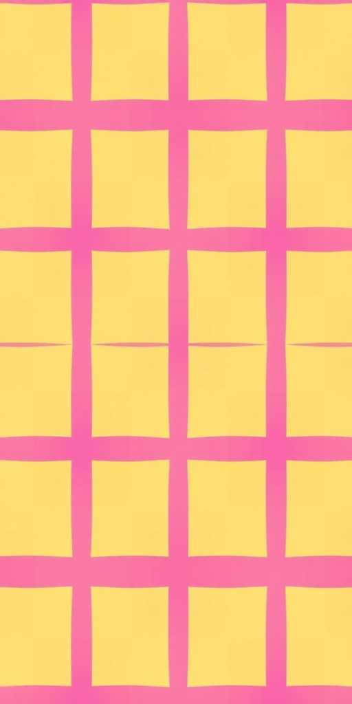 generate a vibrant geometric pattern with alternating squares in shades of pink, purple, yellow, and light blue, using a high-resolution digital camera with a 50mm lens, aperture set to f/2.8, ISO 100, and natural lighting for enhanced color depth and clarity, top-down view for a seamless tiled effect.