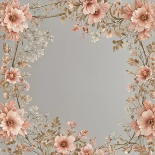transparent floral border