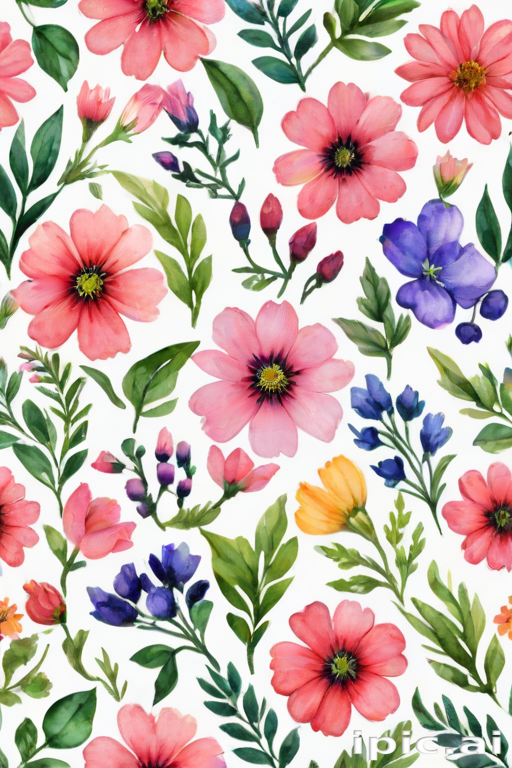 clipart watercolor flowers
