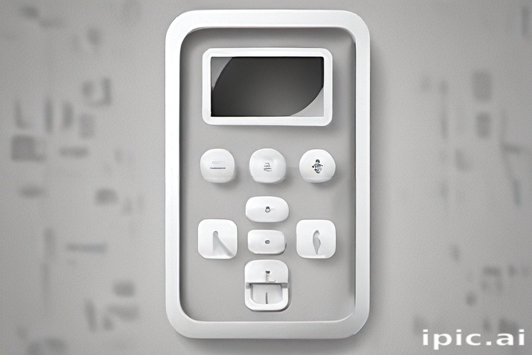 Modern Minimalist White Control Panel with Various Function Buttons and ...