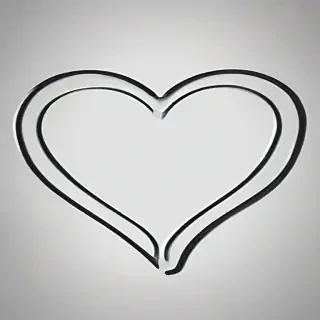 outline heart png