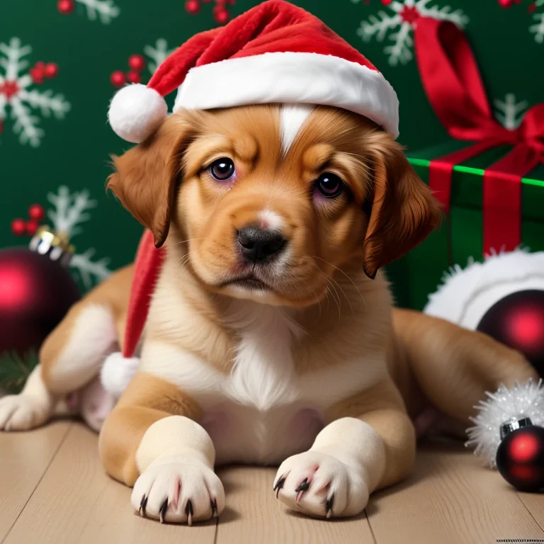 christmas puppy wallpaper backgrounds