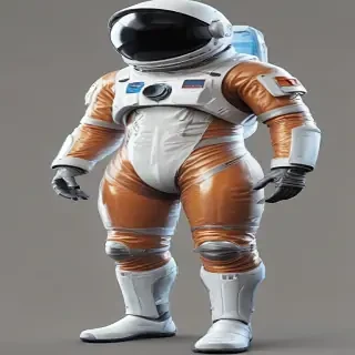 cartoon transparent astronaut suit