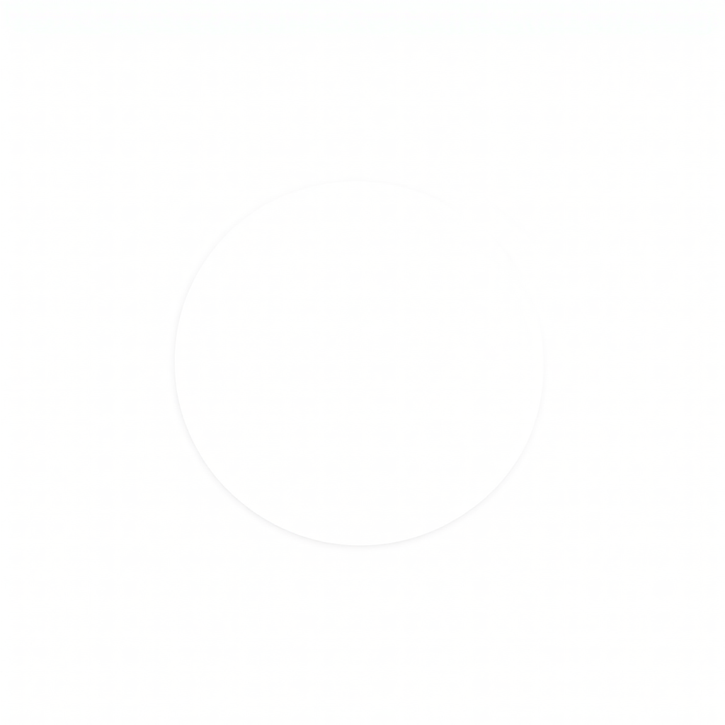 Create a high-resolution minimalist illustration featuring a large circular shape in the center with a contrasting background, using a DSLR camera with an aperture of f/2.8, ISO 100, 50mm lens, shot from a top-down view to enhance clarity and depth.