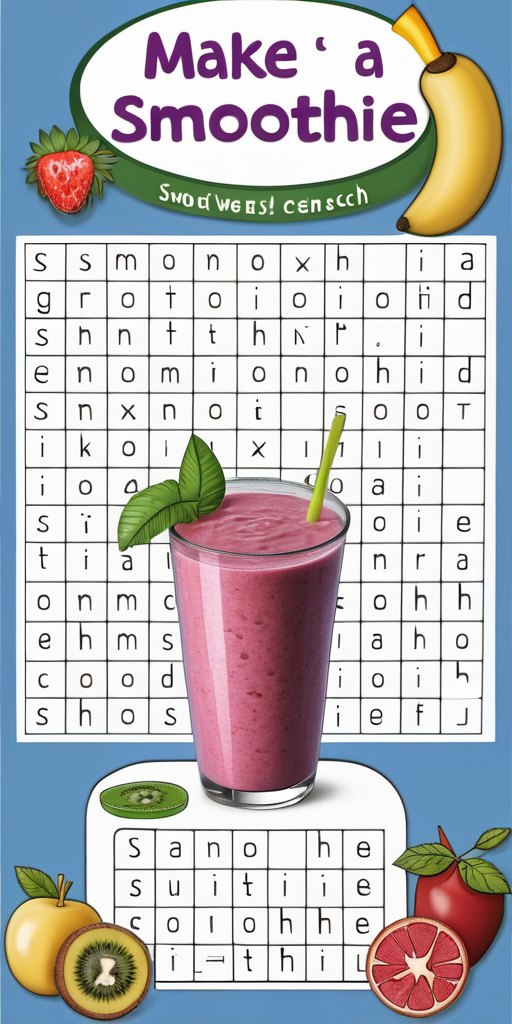 make a smoothie word search