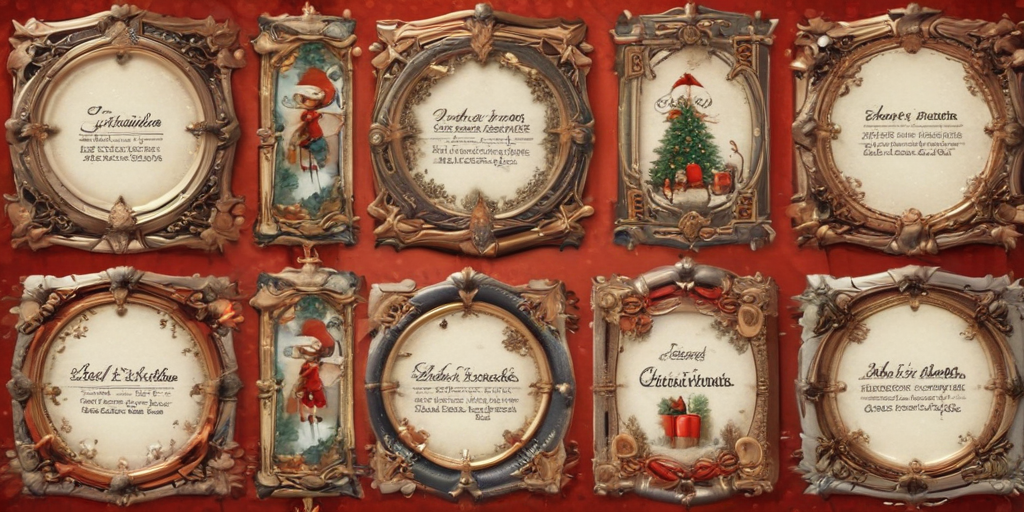 Festive Holiday Frames Featuring Cheerful Decorations and Seasonal ...