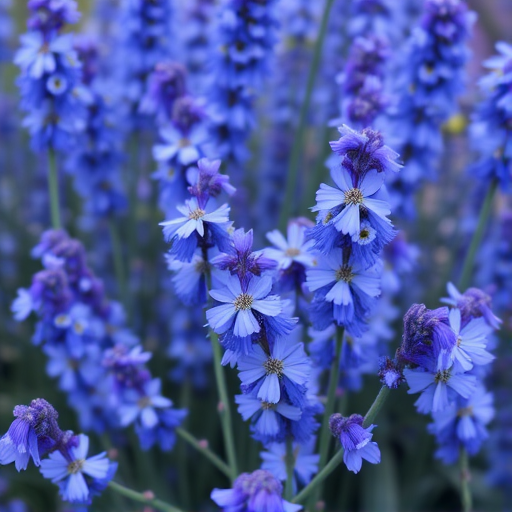 blue flowers background