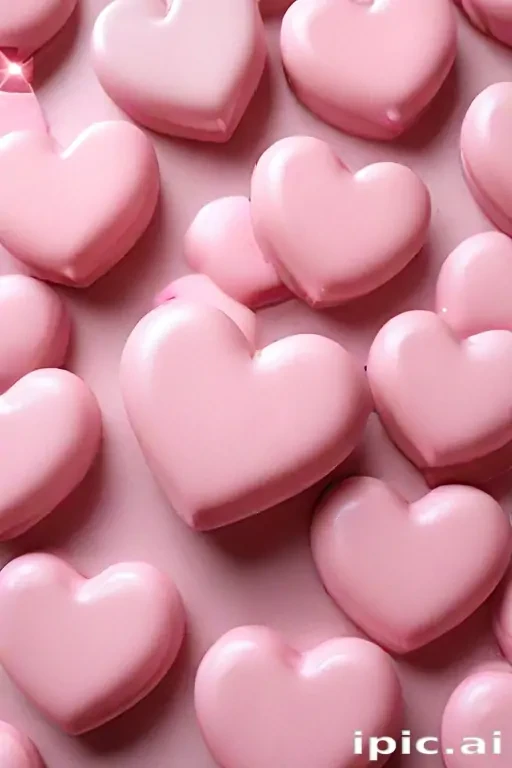 pink hearts aesthetic