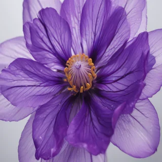 transparent purple flower