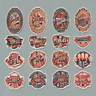 vintage stickers png
