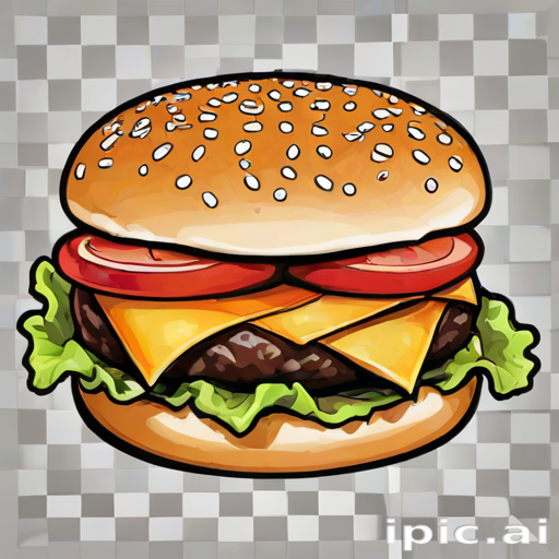 hamburger clipart black and white