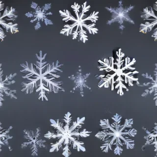 transparent snowflakes