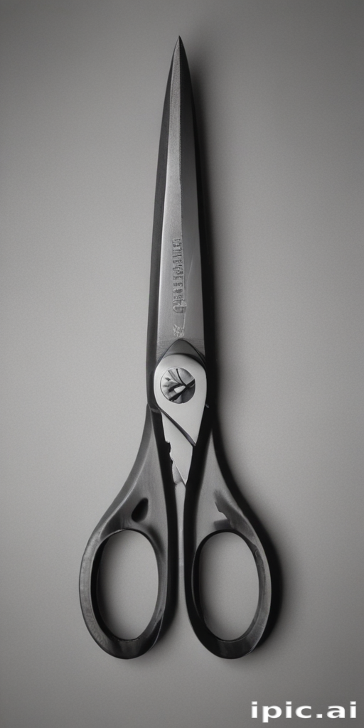 Close-Up of Sharp, Professional-Grade Scissors on a Smooth Background