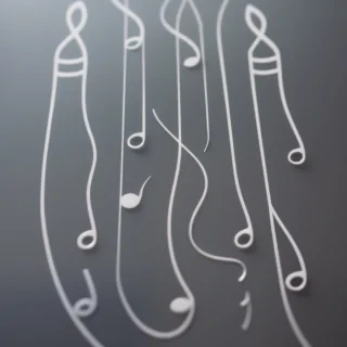 transparent music notes