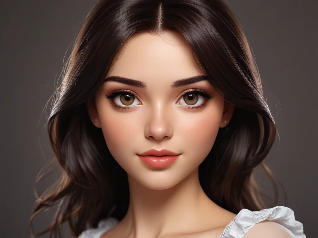 brunette cartoon character