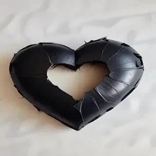 black broken heart