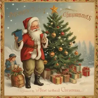 vintage merry christmas image