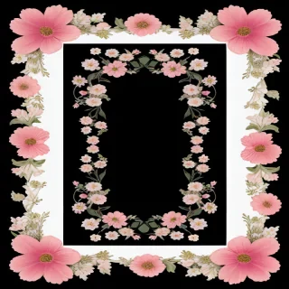 transparent floral border