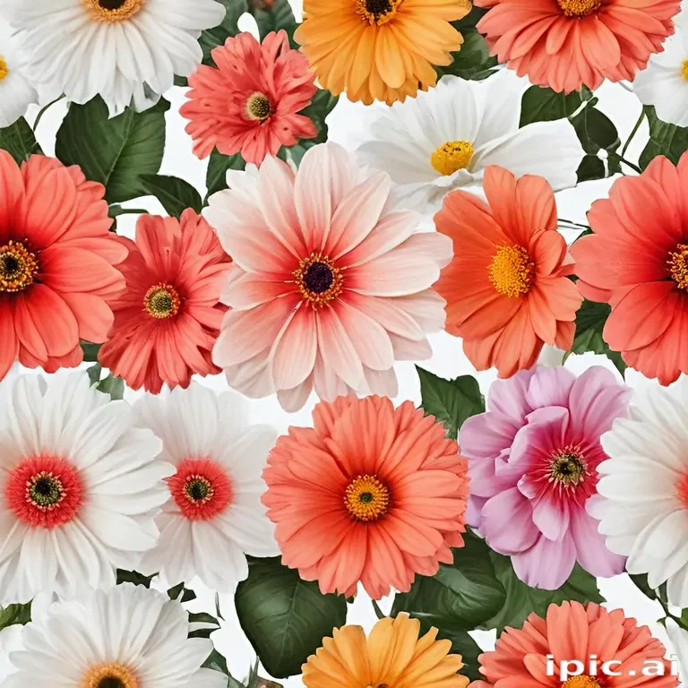 flowers with white background