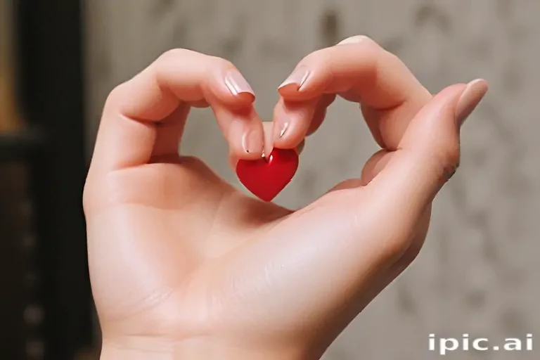 hand heart aesthetic