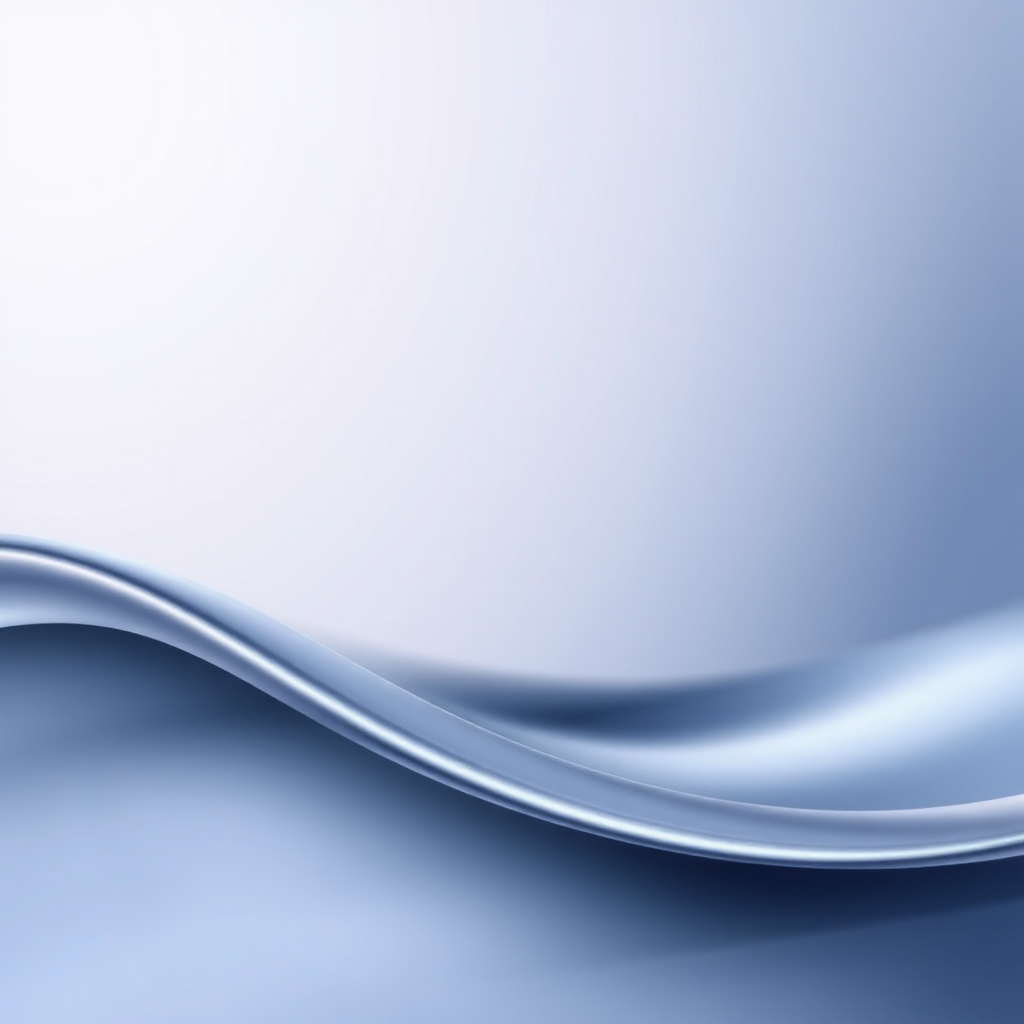 Generate a smooth gradient background with a sleek metallic wave design, high resolution, taken with a DSLR camera, 50mm lens, aperture f/1.8, ISO 100, soft lighting, focus on texture and reflection.