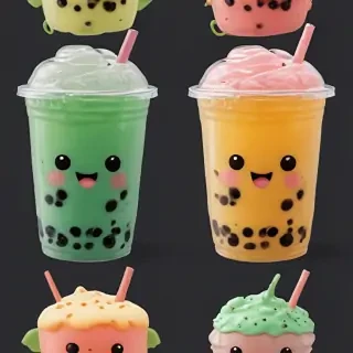 cute boba tea wallpapers