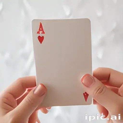 holding card