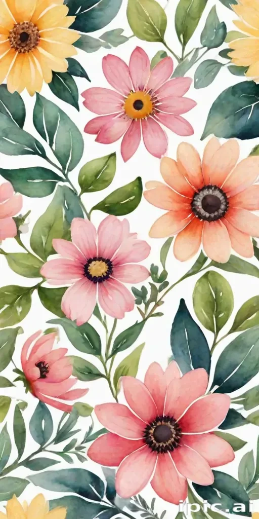 background watercolor flowers