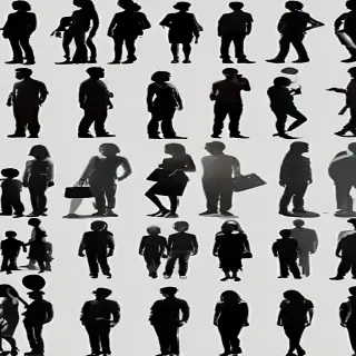 people silhouettes