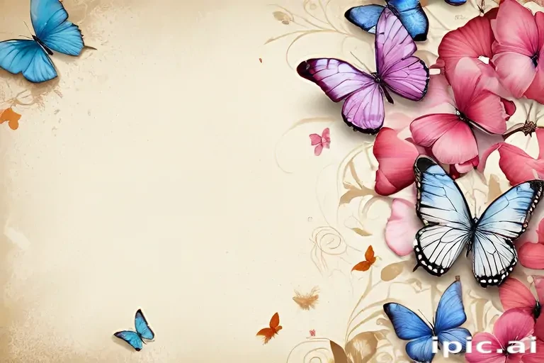 background with butterflies