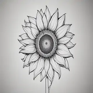 sunflower outline