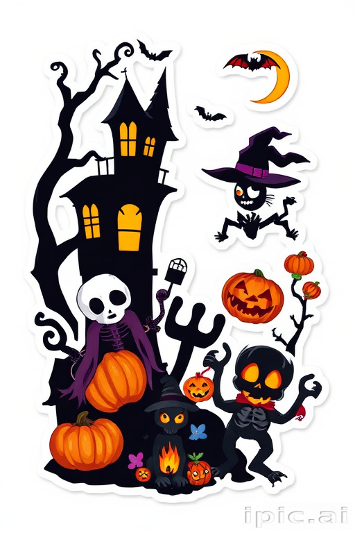halloween stickers png