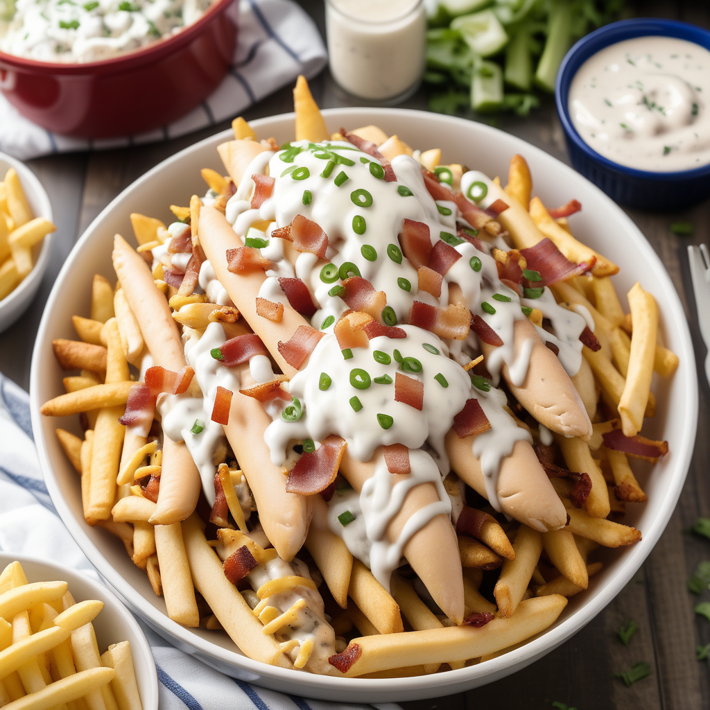 chicken bacon ranch loaded fries