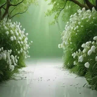 white and green background