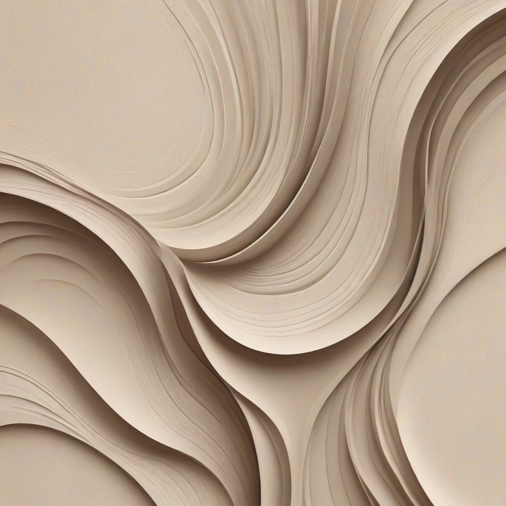 create an abstract background featuring curved lines and geometric shapes in soft neutral tones with a textured appearance