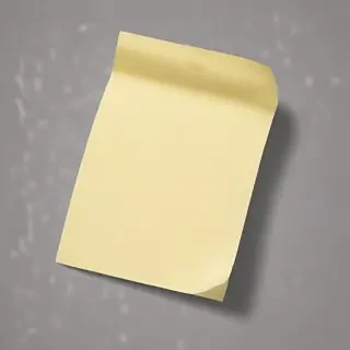 sticky note with transparent background