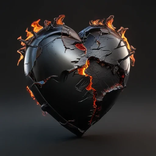 black broken heart