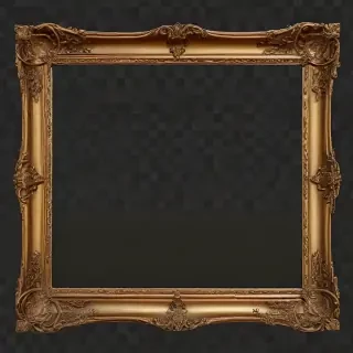 golden frame png transparent