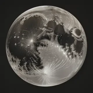 drawing of the moon