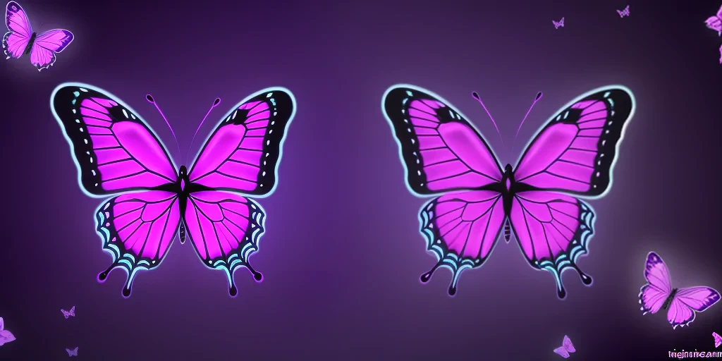 neon purple butterfly aesthetic